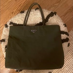 Prada Tessuto Tote in Army Green